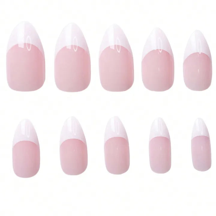 30 pcs french press on nails  [with nail glue stickers and mini file]